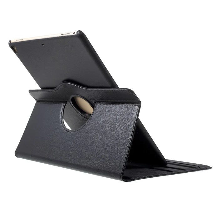 For iPad Pro 12.9-inch (2017) Litchi Texture Leather Tablet Cover 360-Degree Swivel Stand Shell - Black - 6
