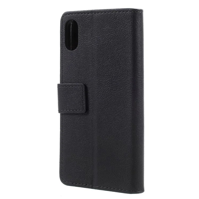 For iPhone XS / X/10 5.8 inch Leather Stand Wallet Mobile Phone Case - Black - 2