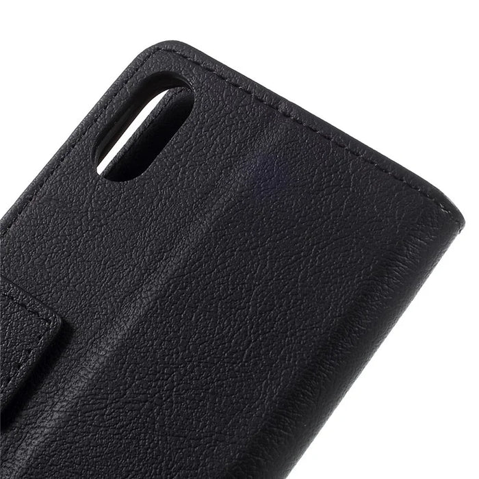 For iPhone XS / X/10 5.8 inch Leather Stand Wallet Mobile Phone Case - Black - 7