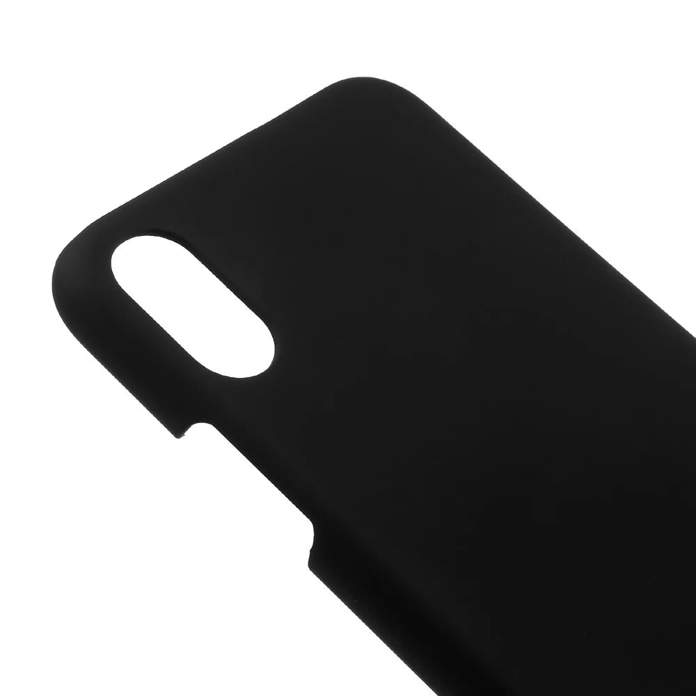 Rubberized Plastic Hard Back Case for iPhone X/XS 5.8 inch - Black - 4
