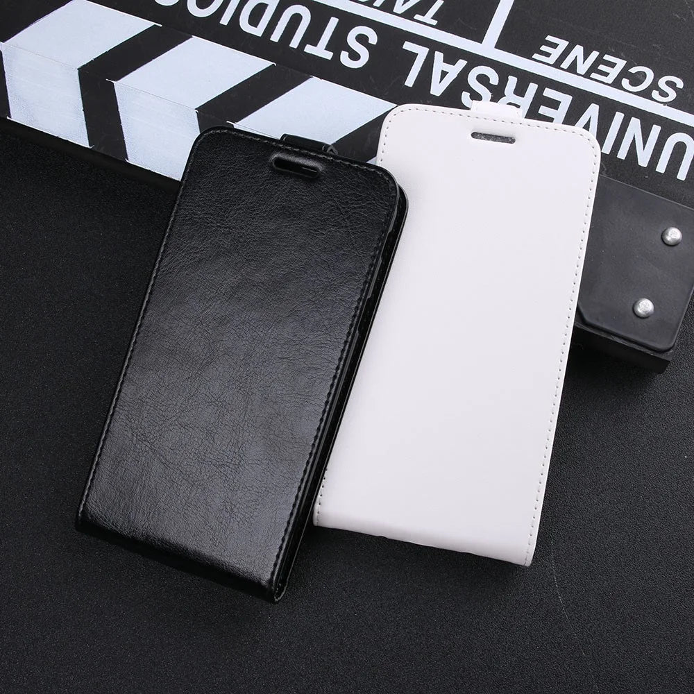 Crazy Horse Skin PU Leather Vertical Flip Phone Casing for iPhone SE (2020)/SE (2022)/8/7 4.7 inch - Black - 7