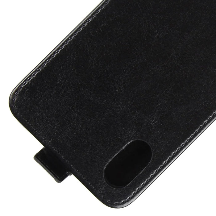 Crazy Horse Texture Vertical Flip Leather Cover for iPhone X/XS 5.8-inch - Black - 2