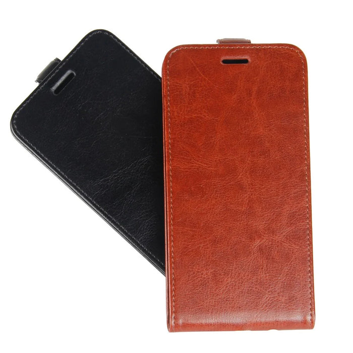 Crazy Horse Texture Vertical Flip Leather Cover for iPhone X/XS 5.8-inch - Black - 7