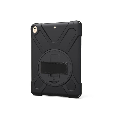 360 Degree Swivel Kickstand PC + Silicone Combo Case with Hand Holder Strap for iPad Air 10.5 (2019) / Pro 10.5 (2017) - Black - 1