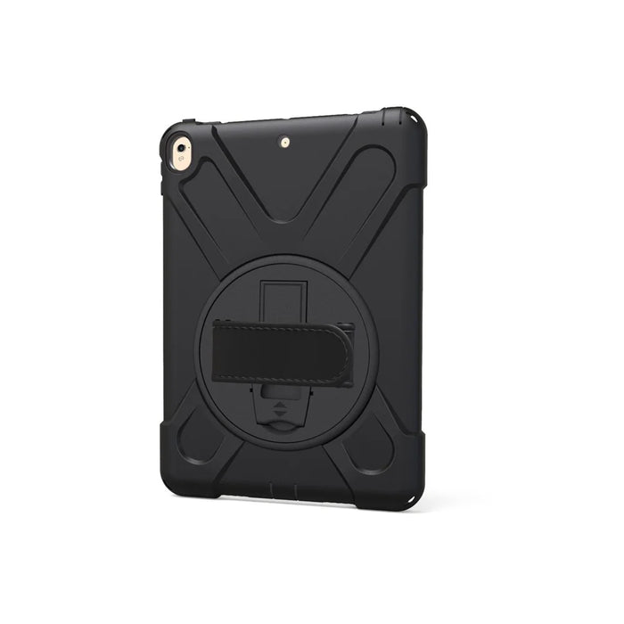 360 Degree Swivel Kickstand PC + Silicone Combo Case with Hand Holder Strap for iPad Air 10.5 (2019) / Pro 10.5 (2017) - Black - 1