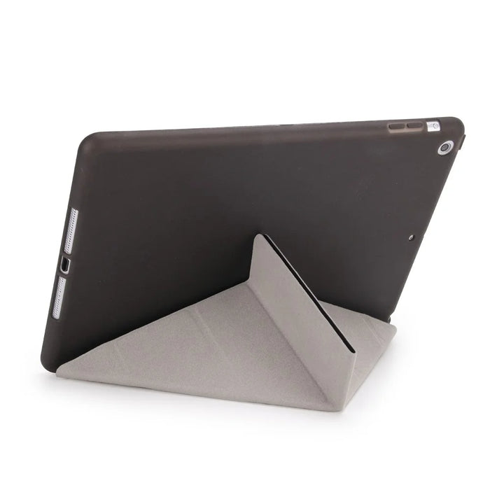 For iPad 9.7 (2018) / (2017) Smart Tablet Case PU Leather + TPU Origami Stand Cover - Black - 4