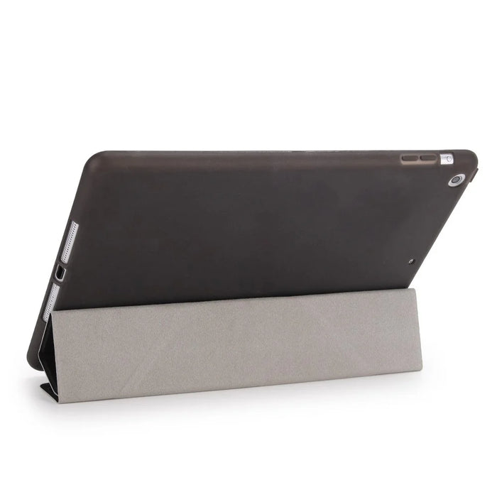 For iPad 9.7 (2018) / (2017) Smart Tablet Case PU Leather + TPU Origami Stand Cover - Black - 6