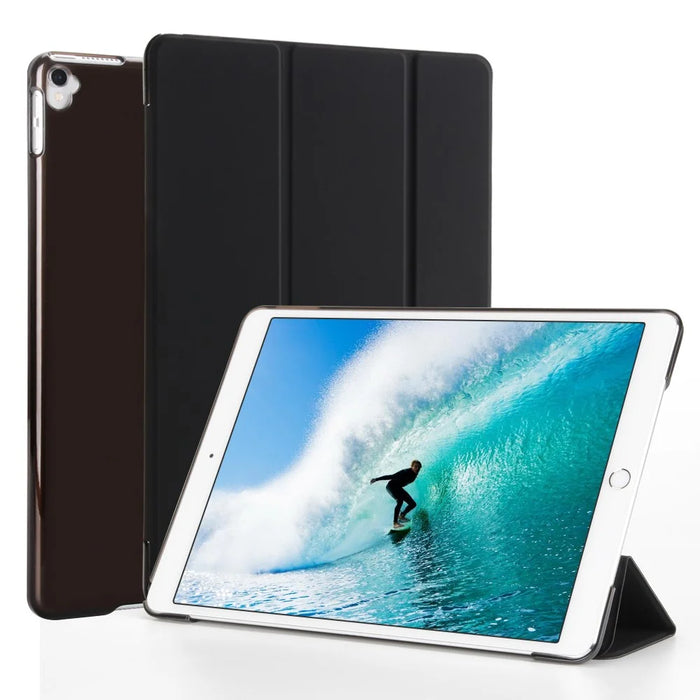 Tri-fold Stand Auto-wake/sleep Leather Protector Case for iPad Air 10.5 (2019) / Pro 10.5 (2017) - Black - 1