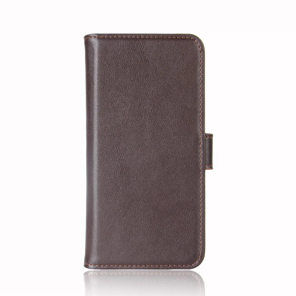 For Samsung Galaxy S7 Edge SM-G935 Soft Smooth Split Leather Wallet Stand Case Shell - Brown - 2