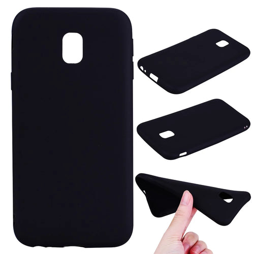 Matte Anti-scratch TPU Phone Case for Samsung Samsung Galaxy J3 (2017) EU Version - Black - 1