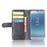 Genuine Split Leather Wallet Stand Mobile Cover for Samsung Galaxy J3 (2017) EU Version / J3 Pro (2017) - Black - 5