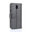 Genuine Split Leather Wallet Stand Mobile Cover for Samsung Galaxy J3 (2017) EU Version / J3 Pro (2017) - Black - 7