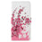 Pattern Printing PU Leather Magnetic Wallet Protective Phone Shell with Stand for Samsung Galaxy A8 (2018) - Peach Flower - 1