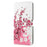 Pattern Printing PU Leather Magnetic Wallet Protective Phone Shell with Stand for Samsung Galaxy A8 (2018) - Peach Flower - 2