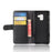 Genuine Leather Wallet Stand Phone Cover for Samsung Galaxy A8 (2018) Cell Phone Leather Shell - Black - 4