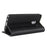 Genuine Leather Wallet Stand Phone Cover for Samsung Galaxy A8 (2018) Cell Phone Leather Shell - Black - 6