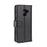 Genuine Leather Wallet Stand Phone Cover for Samsung Galaxy A8 (2018) Cell Phone Leather Shell - Black - 7