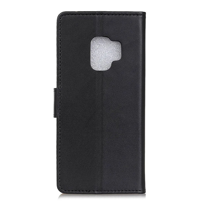 For Samsung Galaxy S9 G960 Folio Flip Stand Wallet Leather Case - Black - 2