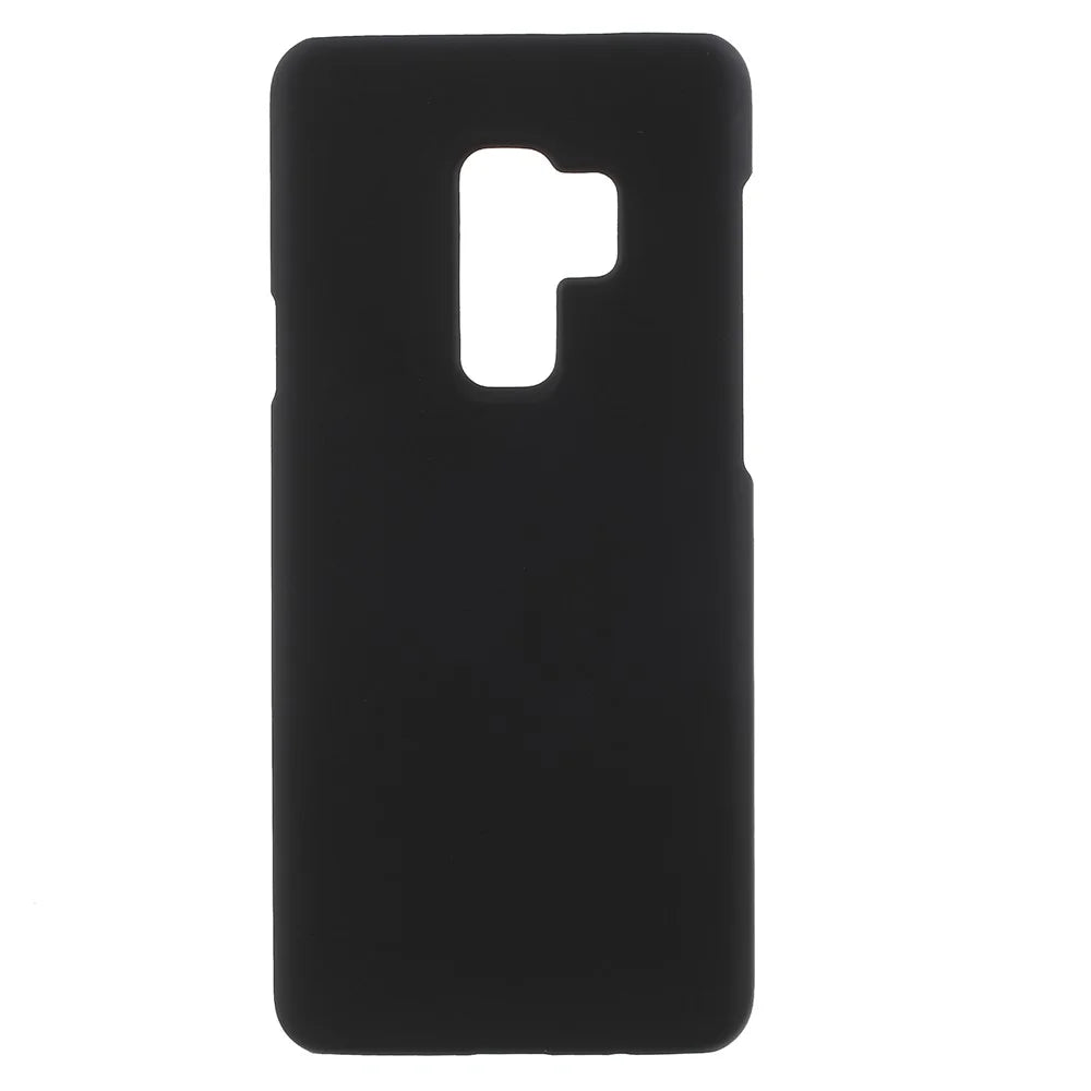 For Samsung Galaxy S9+ G965 Rubberized Hard Plastic Mobile Case - Black - 1