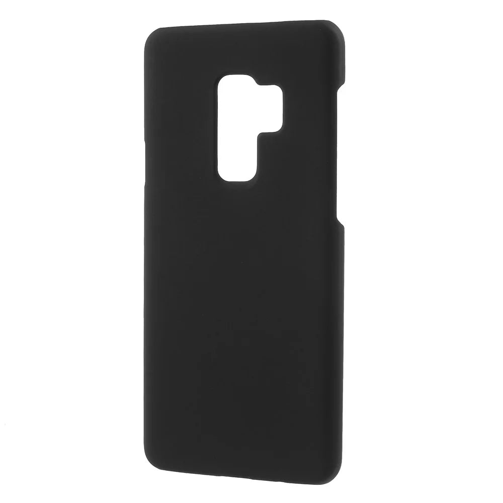 For Samsung Galaxy S9+ G965 Rubberized Hard Plastic Mobile Case - Black - 2