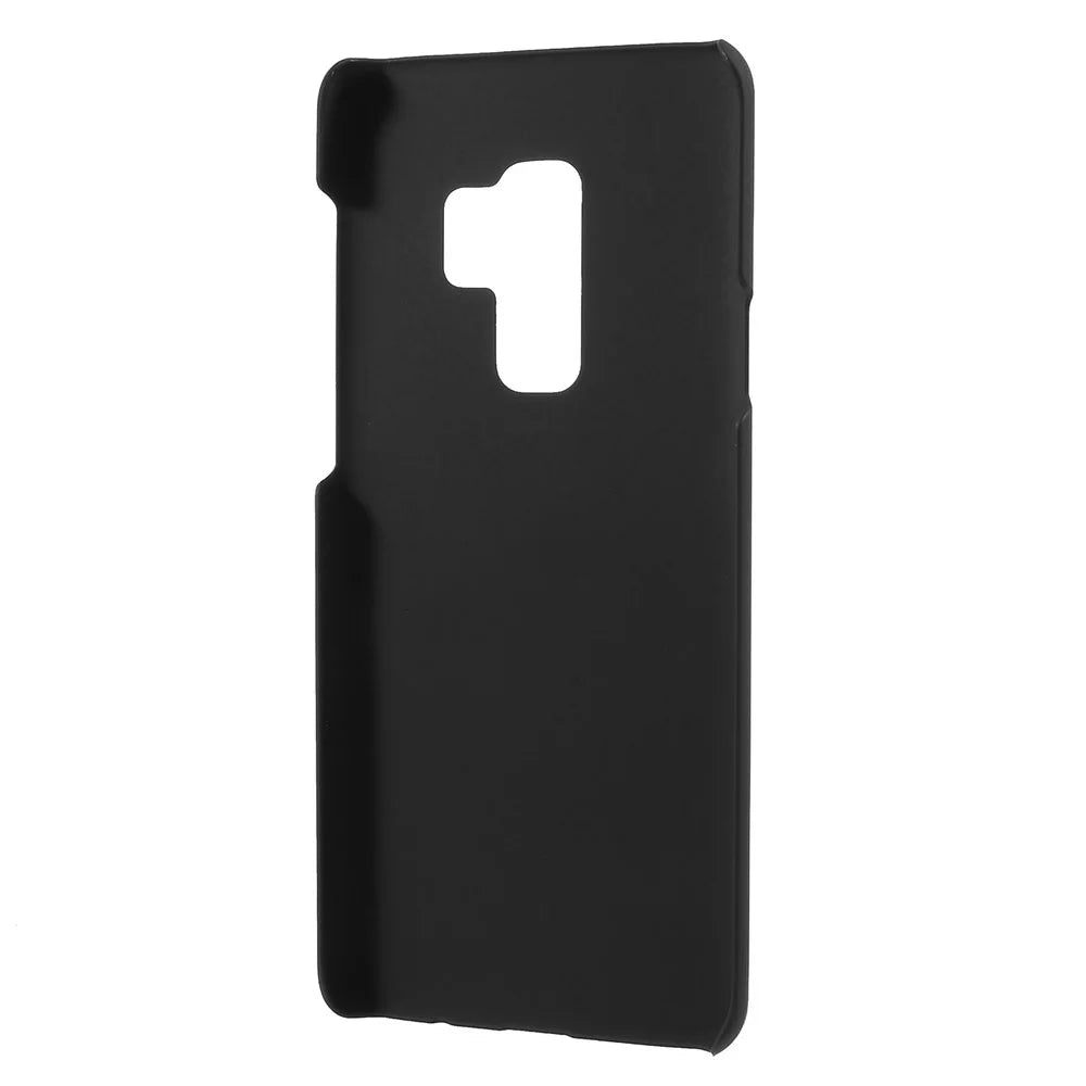 For Samsung Galaxy S9+ G965 Rubberized Hard Plastic Mobile Case - Black - 3