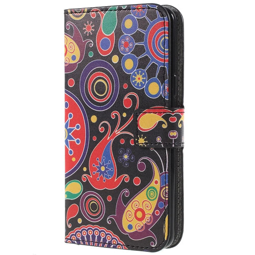 Pattern Printing PU Leather Magnetic Wallet Stand Protective Phone Case for Samsung Galaxy S9 - Abstract Pattern - 1