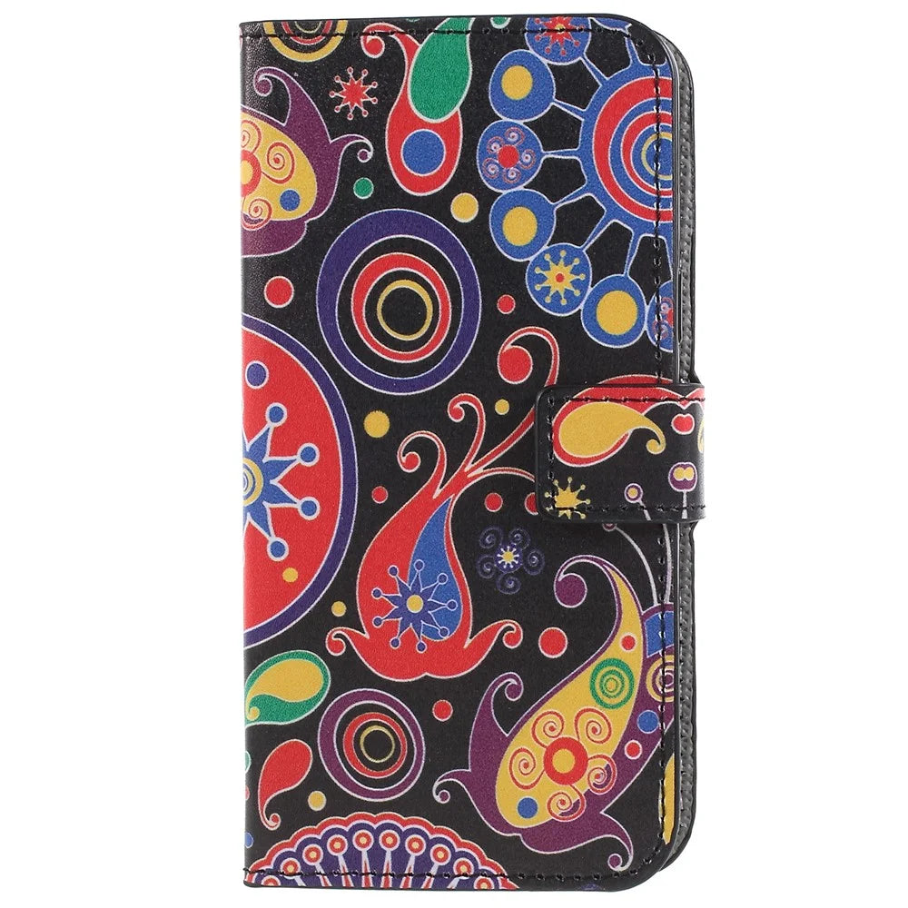 Pattern Printing PU Leather Magnetic Wallet Stand Protective Phone Case for Samsung Galaxy S9 - Abstract Pattern - 3