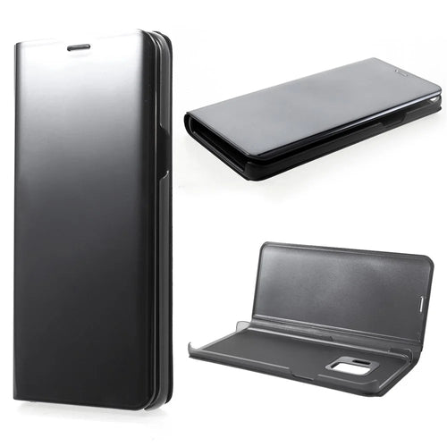 For Samsung Galaxy S9 Flip Leather Cover with Stand Full Body Protective Phone Case - Black - 1