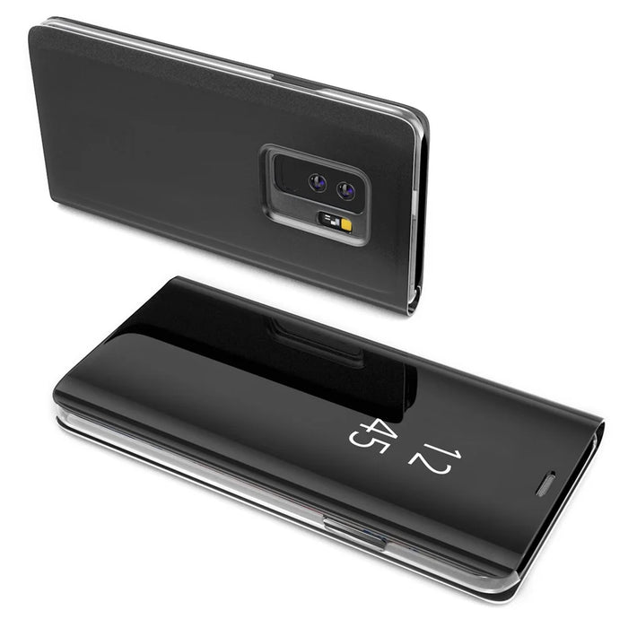 For Samsung Galaxy S9+ Flip Leather Cover with Stand Full Body Protective Phone Case - Black - 1