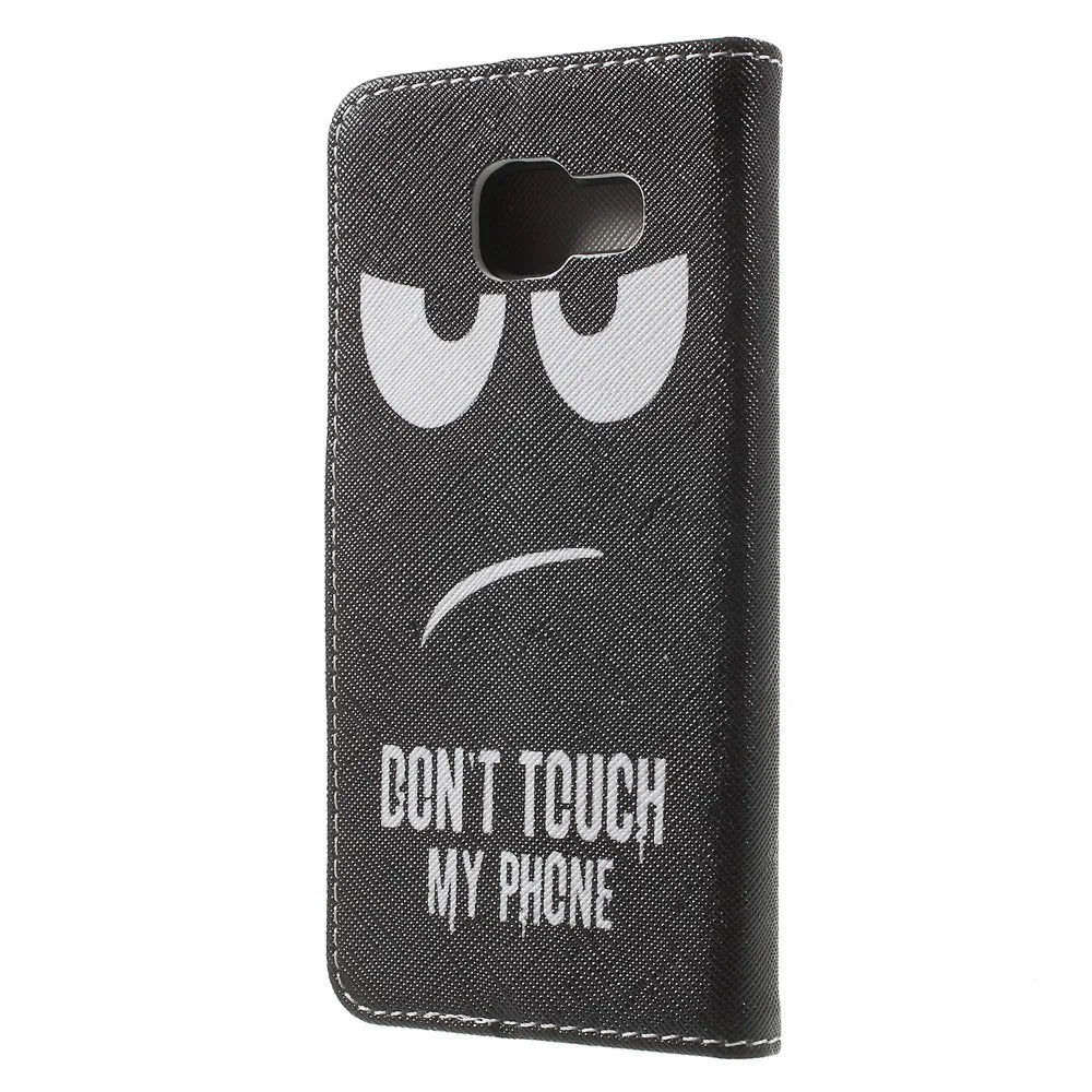 Card Holder Leather Case for Samsung Galaxy A3 SM-A310F (2016) - Do not Touch My Phone - 2