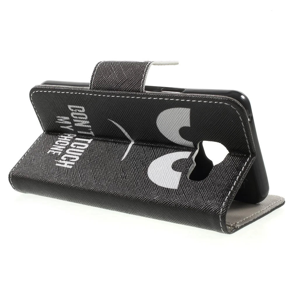 Card Holder Leather Case for Samsung Galaxy A3 SM-A310F (2016) - Do not Touch My Phone - 3