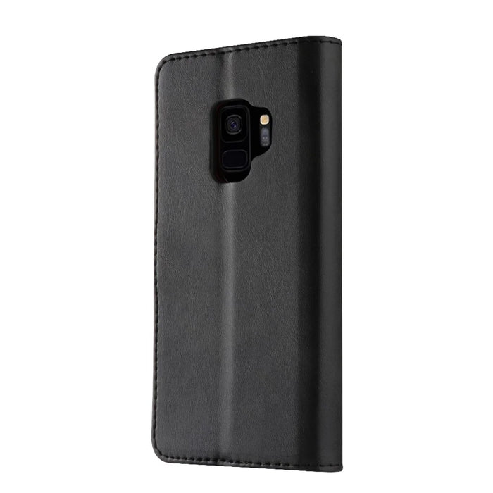 LC.IMEEKE TPU + PU Leather Case for Samsung Galaxy S9 SM-G960 with Wallet and Adjustable Stand Design - Black - 6