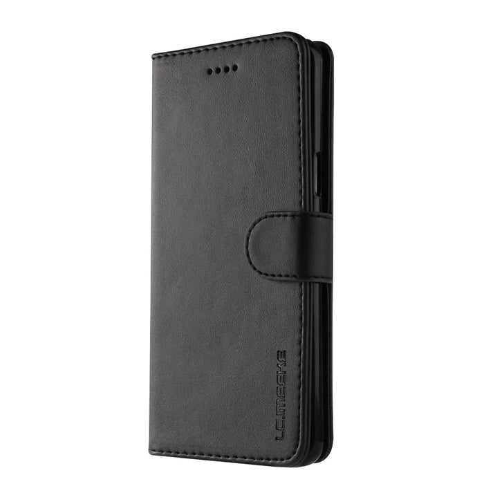 LC.IMEEKE TPU + PU Leather Case for Samsung Galaxy S9 SM-G960 with Wallet and Adjustable Stand Design - Black - 7