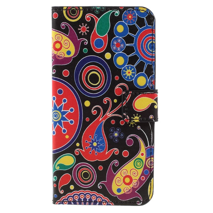 Wallet Leather Case for Samsung Galaxy S7 - Paisley Flowers - 3