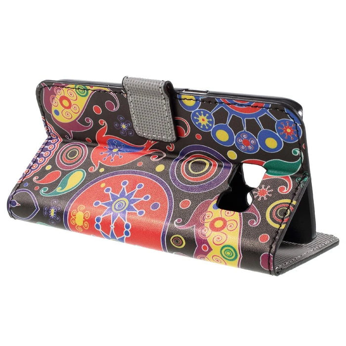 Wallet Leather Case for Samsung Galaxy S7 - Paisley Flowers - 5