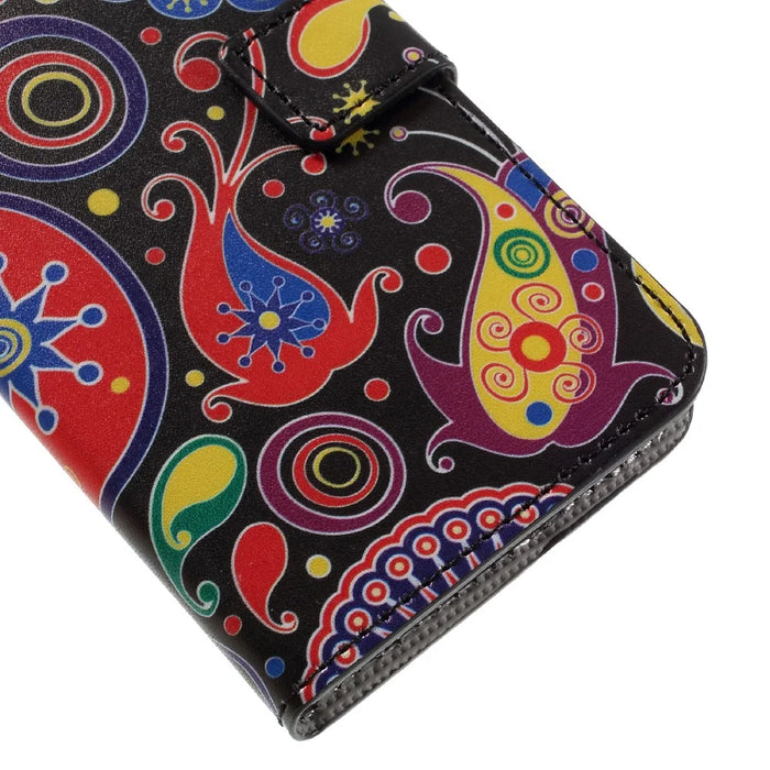 Wallet Leather Case for Samsung Galaxy S7 - Paisley Flowers - 6