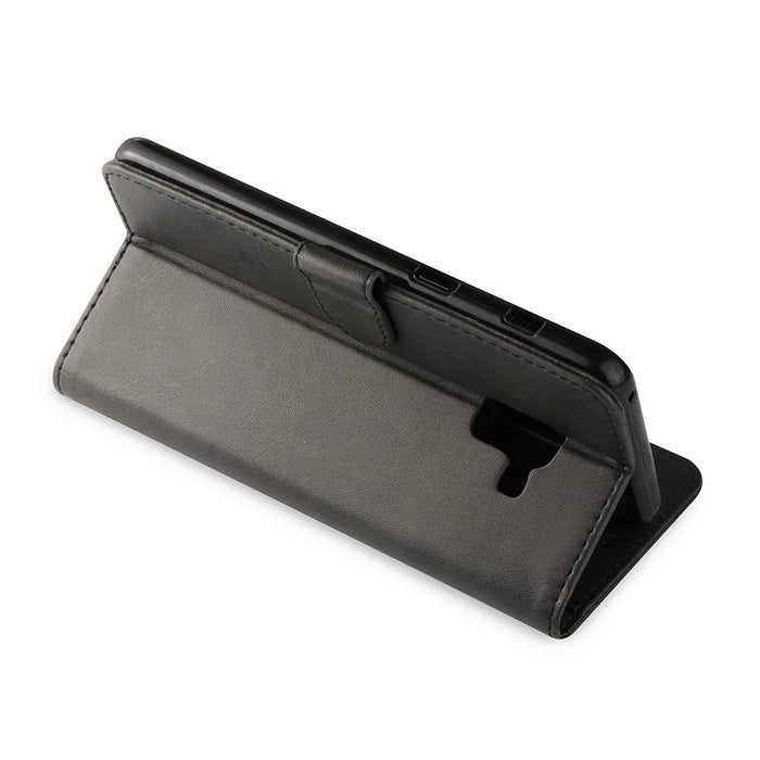 LC.IMEEKE Wallet Leather Stand Case for Samsung Galaxy A8 (2018) - Black - 4