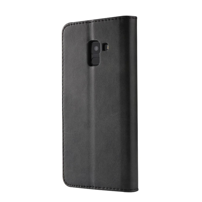 LC.IMEEKE Wallet Leather Stand Case for Samsung Galaxy A8 (2018) - Black - 6