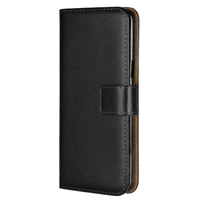 Premium Split Leather Phone Cover Case for Samsung Galaxy S9 G960 with Wallet Stand Functions - Black - 2