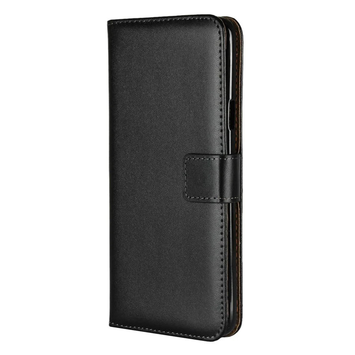 Split Leather Wallet Stand Mobile Phone Case for Samsung Galaxy S9 Plus SM-G965 - Black - 2