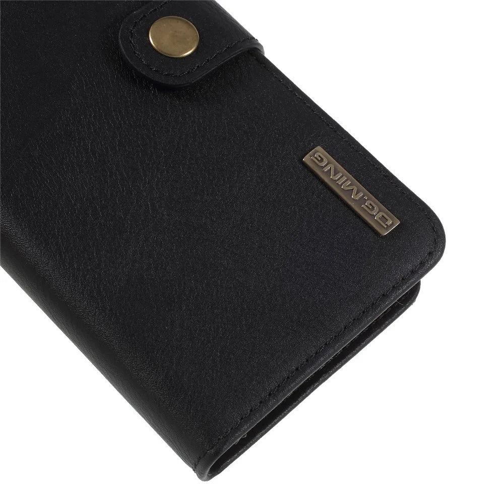 DG.MING For Samsung Galaxy S9+ SM-G965 Protective Phone Case Detachable 2-in-1 Split Leather Flip Cover with Wallet - Black - 4