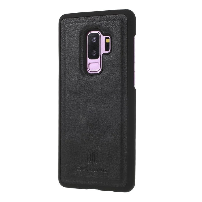 DG.MING For Samsung Galaxy S9+ SM-G965 Protective Phone Case Detachable 2-in-1 Split Leather Flip Cover with Wallet - Black - 7