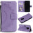 Imprint Butterfly Flower Wallet Leather Stand Case for Samsung Galaxy S9+ SM-G965 - Purple - 1