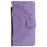 Imprint Butterfly Flower Wallet Leather Stand Case for Samsung Galaxy S9+ SM-G965 - Purple - 2