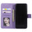 Imprint Butterfly Flower Wallet Leather Stand Case for Samsung Galaxy S9+ SM-G965 - Purple - 4