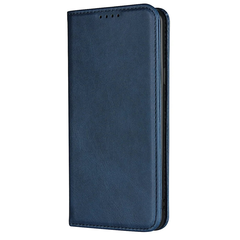 Auto-absorbed Leather Wallet Stand Phone Shell for Samsung Galaxy S9+ G965 - Blue - 2