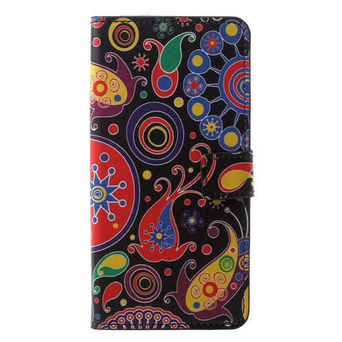 Pattern Printing PU Leather Magnetic Wallet Stand Case for Samsung Galaxy A6 (2018) - Abstract Pattern - 1