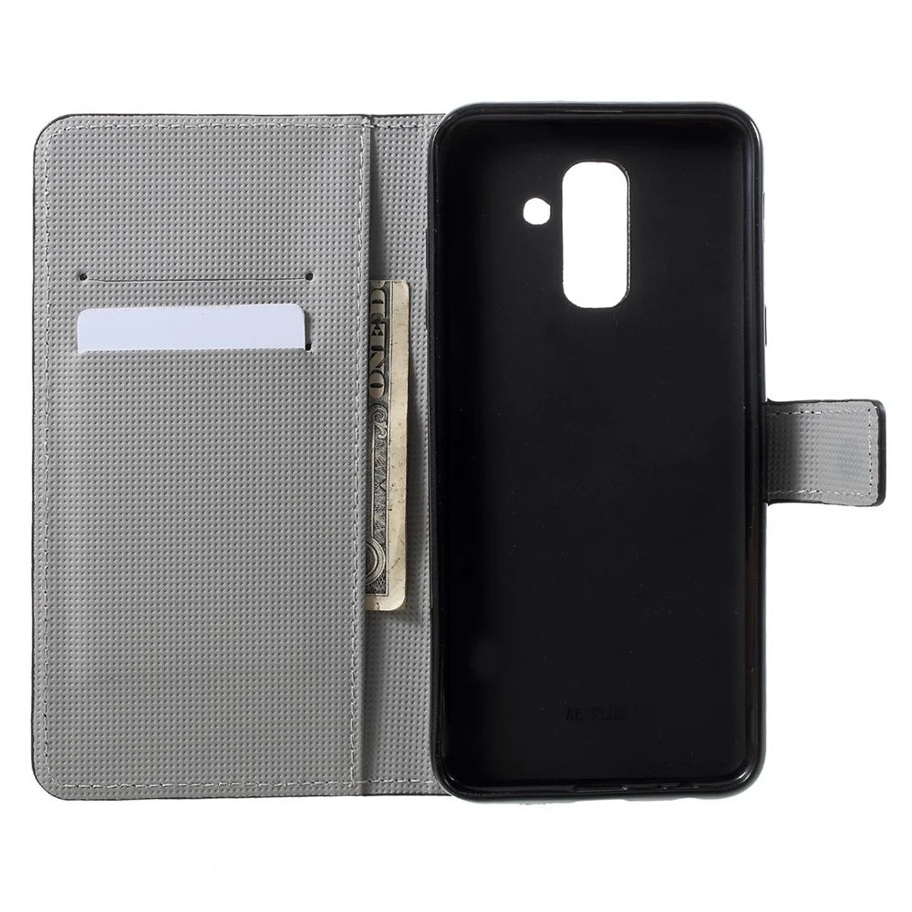 Pattern Printing PU Leather Magnetic Wallet Stand Case for Samsung Galaxy A6 (2018) - Abstract Pattern - 5