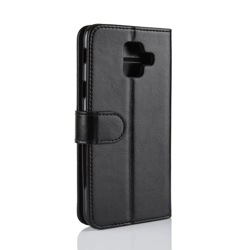 Crazy Horse PU Leather Protection Mobile Phone Shell for Samsung Galaxy A6 (2018) - Black - 4