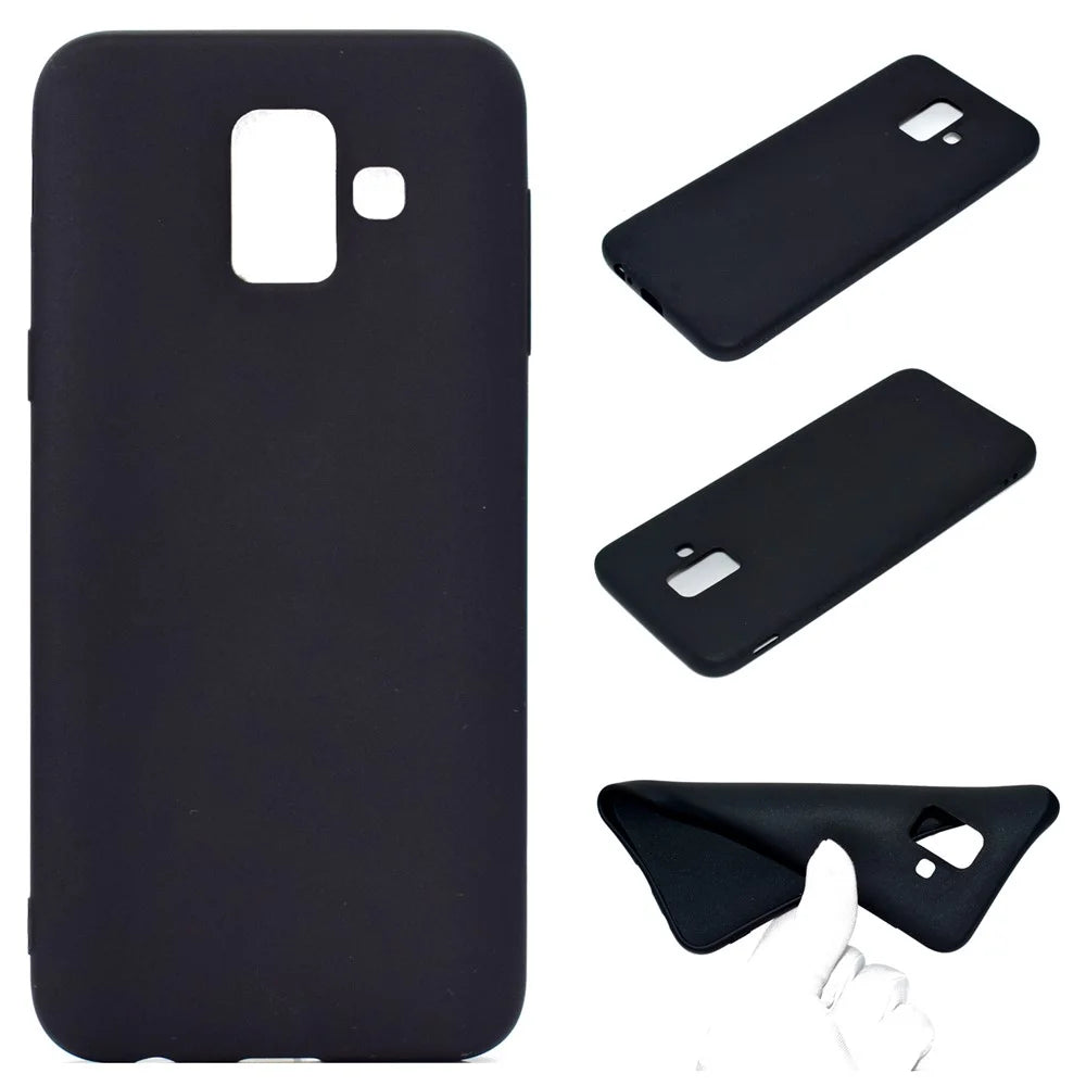 Soft Matte TPU Case for Samsung Galaxy A6 (2018) - Black - 1